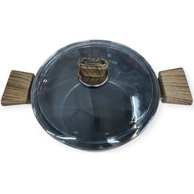 Resim Seramik Tencere 24 Cm Derin Bej 