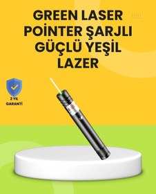 Resim Bfs Uzun Mesafe Görünürlüklü Yeşil Lazer Pointer Şarjlı Çok Renkli 
