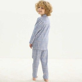 Resim Zeyzey 8748 Erkek Çocuk Önden Düğmeli Pijama Takım 001 