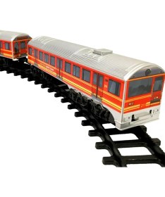 Resim Sole Pilli, Motorlu, Işıklı ve Ses Efektli 17 Parça Oyuncak Tren Seti 