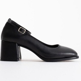 Resim Sansa Siyah Cilt Kadın Topuklu Ayakkabı Siyah Cilt 