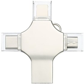 Resim Didadodo 4'ü 1 Arada Metal Usb Bellek - Type C, Micro Usb 16gb Hızlı Depolama, İos Uyumlu 