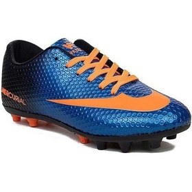 Resim Walked 401-25 Halı Saha Çivili Krampon Mavi Turuncu 36-39 Mavi 