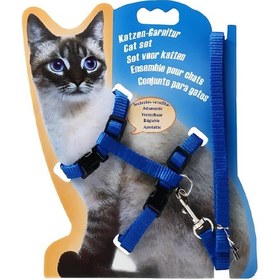 Resim Rastbiero Ayarlanabilir Kedi Göğüs Tasması Mavi 