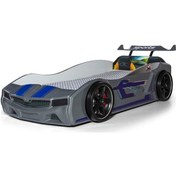 Resim Gri Arabalı Yatak Spx Işıklı Full Plastik 