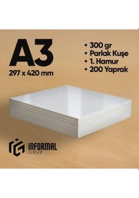Resim İnformal Fotokopi Kağıdı Premium Kalite A3 300 Gr Parlak Kuşe 200 