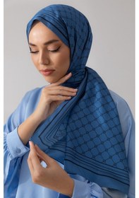 Resim Silk Home %100 Twill İpek Şal 6514-14 Mavi 