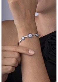 Resim Gümüş Pazarım Üçlü Nazar Boncuğu Beyaz Altın Kaplama 925 Ayar Gümüş Kadın Bileklik Diğer 