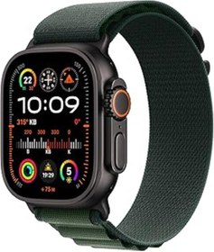 Resim Qedii Apple Watch Ultra 2 Gps + Cellular 49 Mm Akıllı Saat, Sağlam Titanyum Kasa Spor Saati Ve Koyu Yeşil 