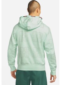 Resim Nike Jordan X-clot Mens Fleece Grafik Baskılı Kapüşonlu Erkek Sweatshirt Yeşil 