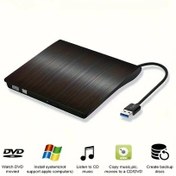 Resim Willowhaven Siyah Taşınabilir Usb 3.0 & Type-c Dvd Yazıcı - Hızlı Cd/dvd Yakıcı Laptop Pc Mac 
