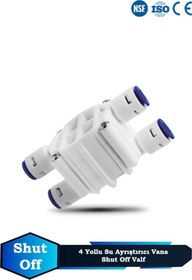 Resim Sumarkt Tüm Su Arıtma Cihazıları İçin 4 Yollu Vana Quick Shut Off Valve 
