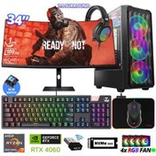 Resim Xaser Delux X114 Ryzen 7 5700X 32GB Ram 512GB M.2 Nvme SSD 8gb RTX4060 34" 180Hz Curved Oyuncu Bilgisayarı 