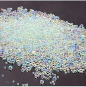 Resim Gateesat Gri 10g 1-3mm Yuvarlak Iridescent Boncuk Ve Rhinestone Dıy Takı Tırnak Sanatı 