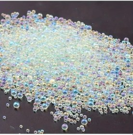 Resim Gateesat Gri 10g 1-3mm Yuvarlak Iridescent Boncuk Ve Rhinestone Dıy Takı Tırnak Sanatı 