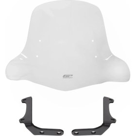 Resim GP Kompozit SYM Xpro 125 2018-2024 Uyumlu Elcikli Ön Cam Şeffaf 48 cm 