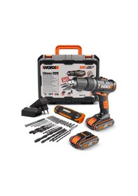Resim Worx WX371.10 20 V 2 Ah Li-ion Çift Akülü Profesyonel Darbeli Matkap Vidalama 