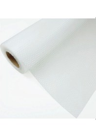 Resim 45 Cm X 20 Metre Kaymaz Dolap Içi Çekmece Raf Örtüsü Kaydırmaz Raf Örtüsü Beyaz 