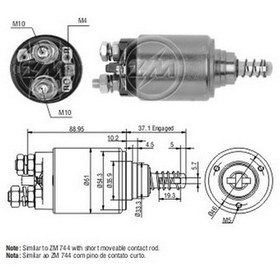 Resim Zm 12v Marş Otomatiği Bosch Tipi Sol N11.18830 