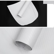 Resim 3d Beyaz Tırtıklı Desen Hava Kanallı Karbon Folyo 152cmx20cm 
