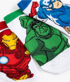 Resim Koton 3'lü Marvel Baskılı Çorap Seti Lisanslı Multıcolor 5wkb80024aa Mavi 