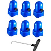 Resim Suntek 6 Adet Trambolin Muhafaza Kutup Kapakları Vidalı Cıvata 