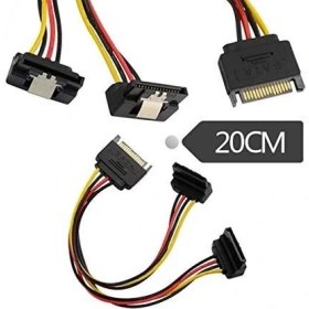 Resim YKA Sata Power HDD Güç Çoklayıcı 90 Derece Klipsli 