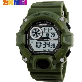 Resim Hanyang Armygreen Skmeı Açık Spor Izle Erkekler Çalar Saat 5bar Su Geçirmez Askeri Saatler LED Ekran Şok Dijital Saat Reloj Hombre 2019 (Yurt Dışından) 