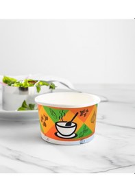 Resim 12 Oz Çorba Kasesi + Kapak - 500 Adet Çok Renkli 