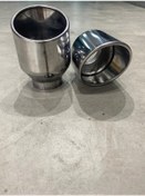 Resim Tek Çıkışlı 110mm Egzoz Ucu Eğik Ağız Silindirik 