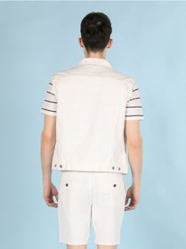 Resim Colin'S Slim Fit Dar Kesim Düğme Detaylı Beyaz Jean Erkek Yelek Cl1059516_Q1.V1_Dn42127 