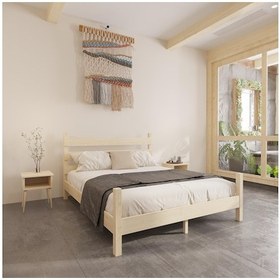 Resim Natura Model Doğal Çam Ahşap Karyola-25 120 x 200 