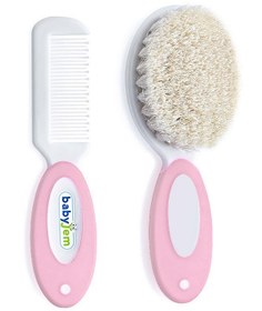 Resim BabyJem Fırça Tarak Setı Dogal Kıl - Pembe - Pembe / Standart 