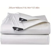 Resim Gaojunshop01 Beyaz Plastik Örtü 300x400cm Bahçe Havuz Araç Dış Mekan Dayanıklı 