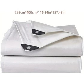 Resim Gaojunshop01 Beyaz Plastik Örtü 300x400cm Bahçe Havuz Araç Dış Mekan Dayanıklı 