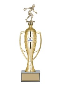 Resim Odak Kupa - Figürlü Kupalar - Bowling Kadın Figürlü Kupalar Fg-026 B - 40 Cm Altın - Beyaz 