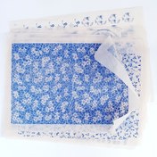 Resim 8 Adet Mavi ve Beyaz Porselen Desenli Seramik Dekaller, Alt Cam Transfer Kağıdı, Kil Emaye Dekaller, 35.05x46.99 cm, Kağıt Malzeme, 8 Tarz Embriyo DIY El Sanatları için 