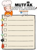 Resim Mutfak Notlarım Pvc Kaplama A4 