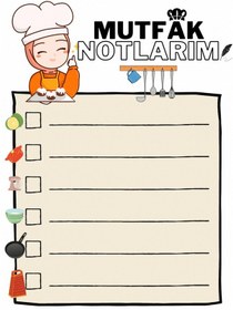Resim Mutfak Notlarım Pvc Kaplama A4 