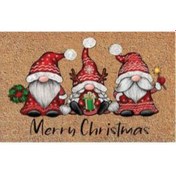 Resim 1/2 Yumuşak Ve Rahat Mutlu Noeller Cüce Kapı Paspası Noel Baba İçin 1 Set 