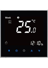 Resim Sones Bht-2001 3a Yük Su Isıtma Tipi Lcd Dijital Isıtma Oda Termostatı, Ekran Saat / Sıcaklık / Zaman / Hafta / Isı Vb. Siyah 