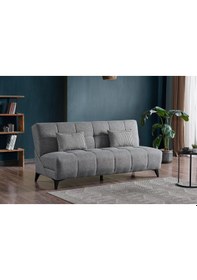 Resim Dublin Kolsuz Kanepe Modern Tasarım, Konforlu Ve Şık 3 Lü Koltuk Gri 