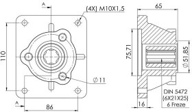 Resim Pto Uni Pompa NS32 M4 Adaptor 