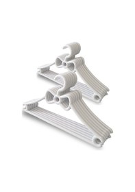 Resim Fiyonk Bebek Elbise Askısı 12 Adet Beyaz 