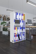 Resim Kenzlife Klasörlük Raflı Erlinay Byz 140*80*30 Kitaplık Ofis Arkalıksız 