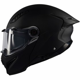 Resim AXXIS Ghostfighter SV Mat Siyah Motosiklet Çene Açılır Kaskı 