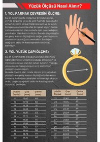 Resim Vav Desenli Lacivert Mineli Yüzük 