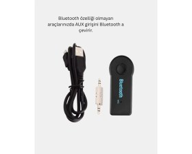 Resim İsmiyle Al Bluetooth Araç Kiti Aux Mp3 Çalar Kablosuz Eller Serbest Cihaz 