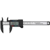 Resim Dijital Lcd Ekranlı Kumpas Yüksek Doğruluklu Plastik Karbon Fiber Verniye Ölçeği 0-100mm 