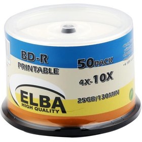 Resim Elba Blu-Ray BD-R 10X 25GB 50Lİ Cake Box Prıntable 